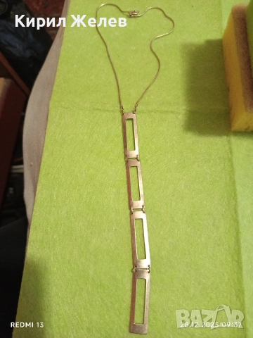 Сребърен гердан колие Ретро Арт бижу майсторска изработка 25626