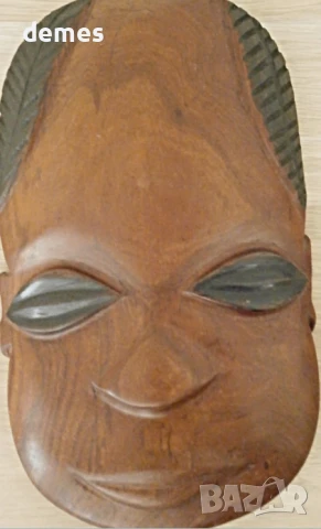 Сет от две маски-мъж и жена от тик, Замбия, снимка 4 - Антикварни и старинни предмети - 51077323