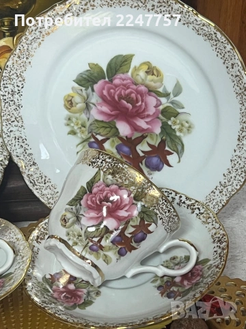 2 броя тройни сетове порцелан Mitterteich , снимка 2 - Чаши - 53092641