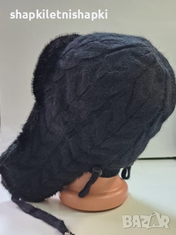 Дамска шапка лукс,ангора,вълна - 112, снимка 5 - Шапки - 52224695