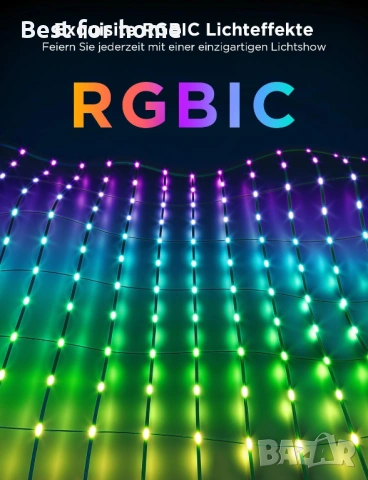 Govee Мрежа за феи за храсти с 480 светодиода, 0.87 x 2.9 м, интелигентна мрежа завеса, снимка 3 - Други стоки за дома - 53755786