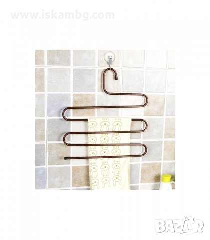 S ОБРАЗНА ЗАКАЧАЛКА ЗА ПАНТАЛОНИ И ПОЛИ, ОРГАНАЙЗЕР - код МЕТАЛНА-S, снимка 5 - Органайзери - 33989493