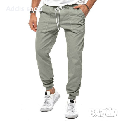 Мъжки ежедневни едноцветни панталони, 5цвята , снимка 6 - Панталони - 44825328