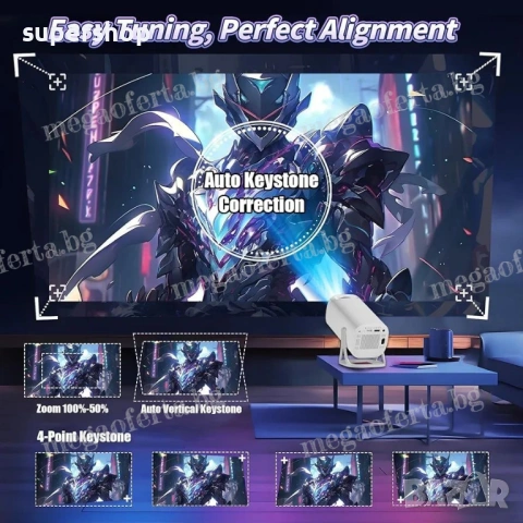 Безжичен Проектор 37 000 Вградени Игри Безжичен Стрийминг до Платформи, снимка 9 - Плейъри, домашно кино, прожектори - 53167885