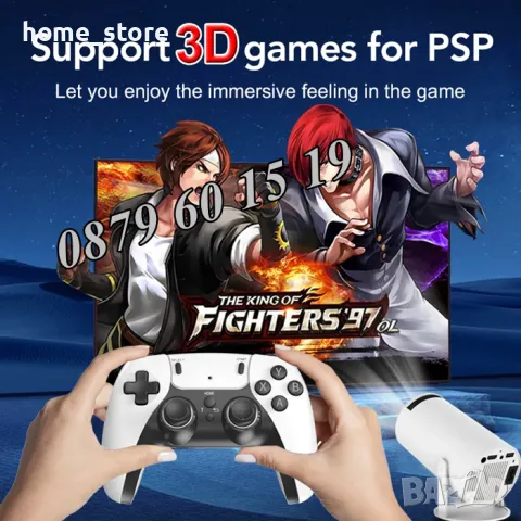 Безжична конзола XY01, 10 000+ игри, Два безжични джойстика, 4K HD, снимка 4 - Други игри и конзоли - 48330195