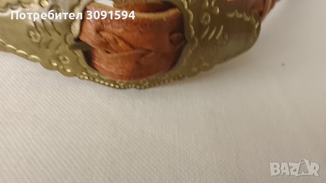 Кожен колан естествена кожа период 1980г, снимка 5 - Антикварни и старинни предмети - 42457078