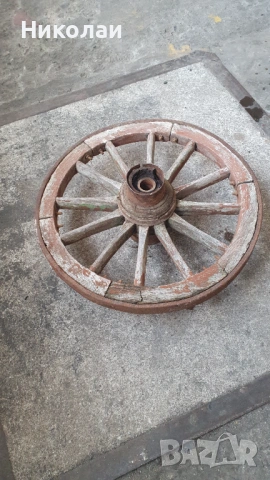 Запазени колела от стара каруца , снимка 4 - Декорация за дома - 53742817