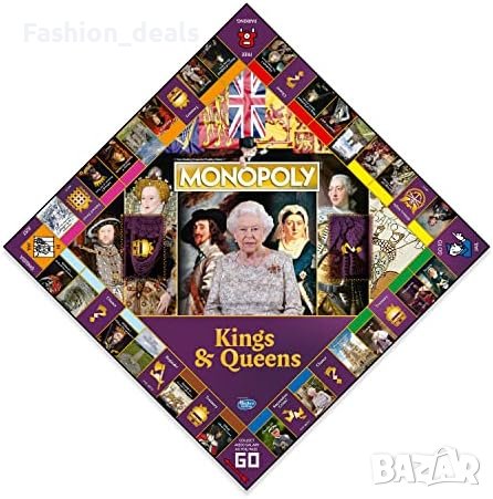 Нова Настолна игра Монополи за деца Кралете и Кралиците на Великобритания Възраст 8+ Подарък, снимка 3 - Други игри - 41284621