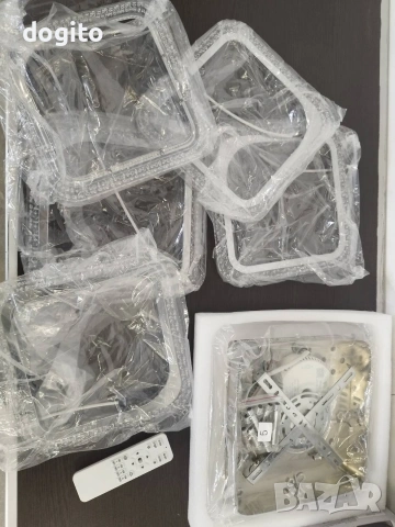 LED таванна лампа/плафон 5 квадрата, снимка 3 - Лед осветление - 53186260