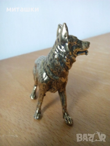 Бронзова статуетка вълчак, снимка 2 - Декорация за дома - 52687209