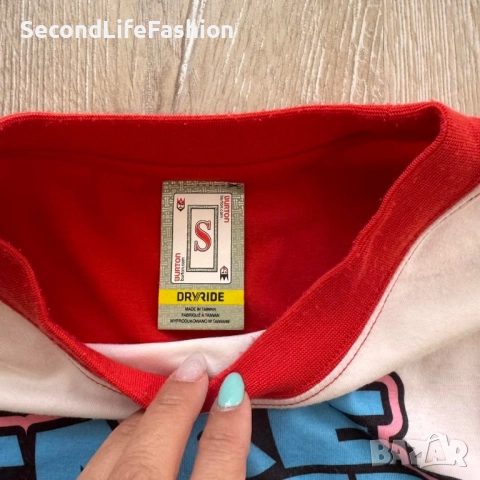 Тениска Burton Dryride Rare Face Melters с дълъг ръкав винтидж размер L, снимка 2 - Тениски - 52282913