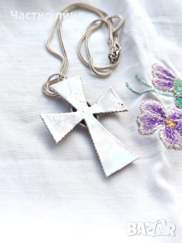 Старинен Антикварен Сребърен Италиански Кардиналски Кръст, снимка 2 - Антикварни и старинни предмети - 50852341