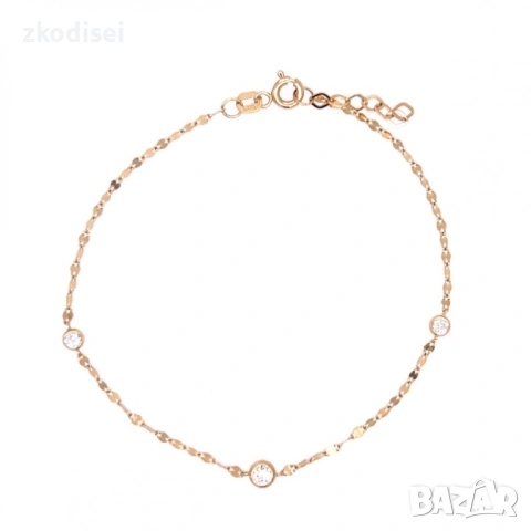 Златна дамска гривна 0,90гр. 19,0см. 14кр. проба:585 модел:37702-4