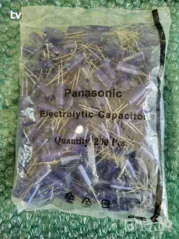 Електролитен кондензатор Панасоник Panasonic 3300µF, 6.3V, 10x20мм - 10 броя=5лв., снимка 2 - Други - 50373529