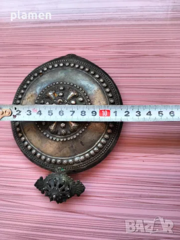 Голяма сребърна пафта, снимка 4 - Антикварни и старинни предмети - 47902371