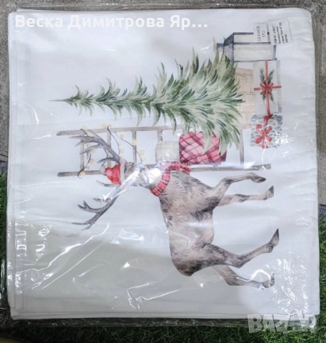Коледни декоративни калъфки за възглавници – 7 уникални празнични дизайна, 45×45 см - 6бр в комплект, снимка 11 - Декорация за дома - 52091953