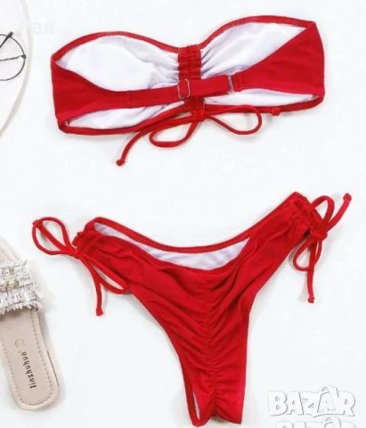 Бански в червено, снимка 3 - Бански костюми - 50658332