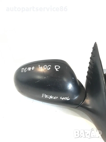 Огледало за крило дясно черен цвят за Peugeot 406 (2000) 015001, снимка 2 - Части - 53683296