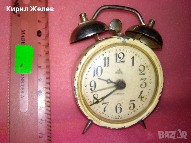 ARADORA GERM MVT Стар ЧЕШКИ КОЛЕКЦИОНЕРСКИ БУДИЛНИК с НЕМСКИ МЕХАНИЗЪМ РЯДЪК ЧАСОВНИК АРАДОРА 26476