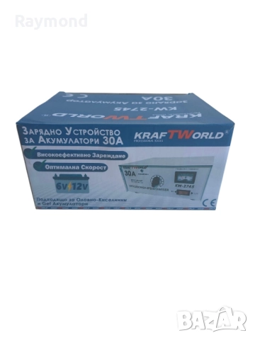 Зарядно устройство KraftWorld KW-2745 – 30A, за 6V и 12V акумулатори, снимка 6 - Други инструменти - 51793493