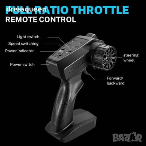 4653 RC Количка за Дрифт 1:24, 4x4 за Каскади, 2.4GHz Дистанционно управление + Акумулаторна батерия, снимка 6 - Коли, камиони, мотори, писти - 53654971