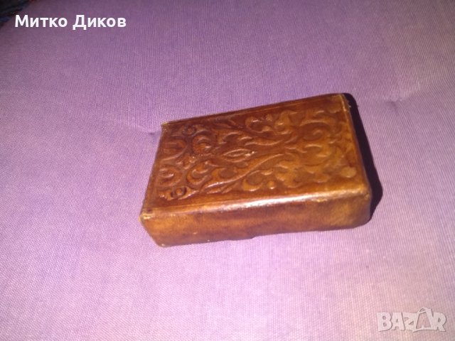 Калъвче Рудметал за цигари за карти и друго естестевна кожа 94х63х25мм, снимка 2 - Табакери - 39363091