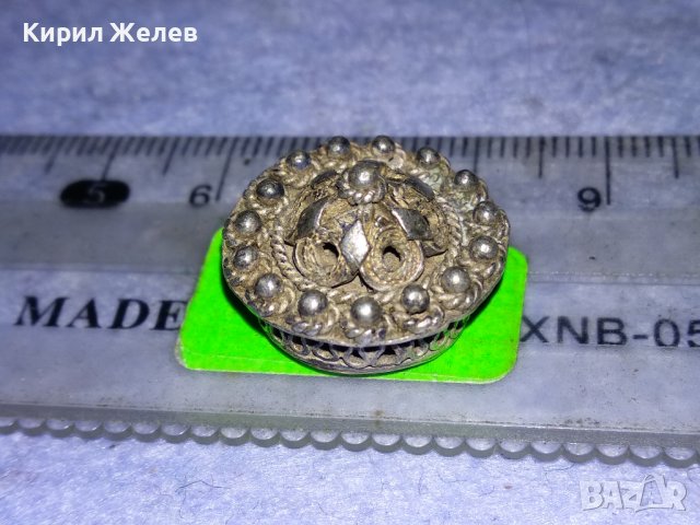 СТАРИНЕН ЕЛЕМЕНТ от ВЪЗРОЖДЕНСКИ ФИЛИГРАНЕН СРЕБЪРЕН ПРЪСТЕН МАЙСТОРСКА КУЮМДЖИЙСКА ИЗРАБОТКА 13906, снимка 9 - Антикварни и старинни предмети - 40921478