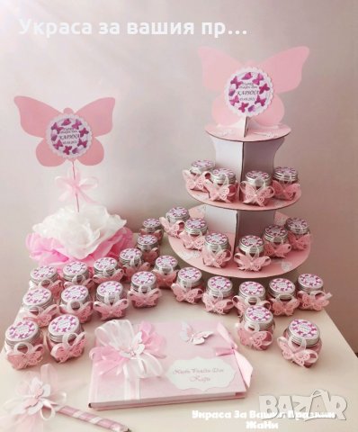 Украса За детски рожден ден на тема Пеперуди , снимка 3 - Други - 33789305