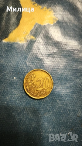 2002 Italy 20 EURO CENT, снимка 2 - Нумизматика и бонистика - 53283539