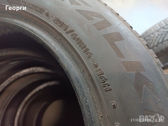 4бр.зимни гуми 205/60/16 Falken, снимка 5 - Гуми и джанти - 53663675