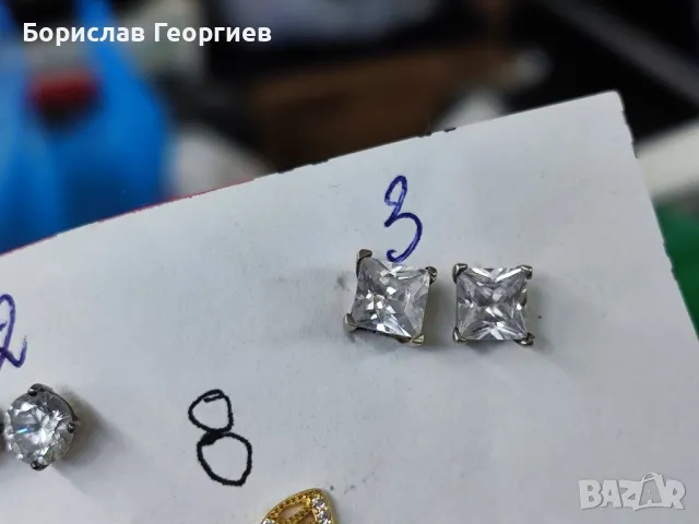 Сребърни обеци 925 8 чифта, снимка 4 - Обеци - 32205314