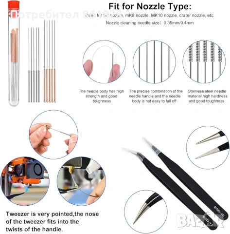 Комплект инструменти за 3D принтер SOOWAY с 36 части, снимка 4 - Други инструменти - 53026654