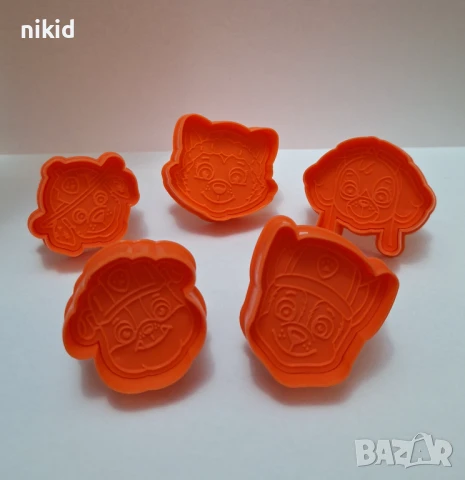 5 бр Пес патрул Paw patrol глава кучета пластмасови разглобяеми резци форми фондан резец форма, снимка 2 - Форми - 50919131