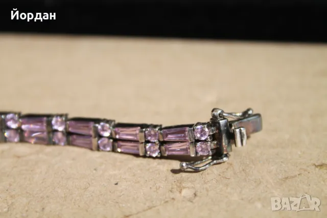 Сребърна дамска гривна, снимка 8 - Гривни - 47282190