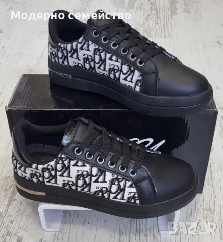 Стилни дамски кецове в черно , снимка 2 - Кецове - 49388251