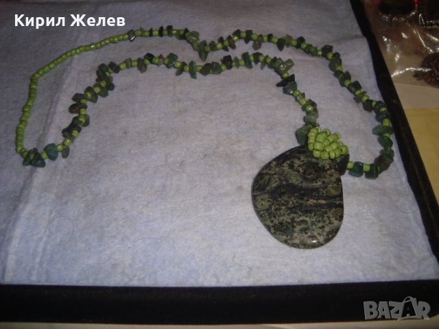 СКЪПОЦЕННА НЕФРИТЕНА МЪНИСТЕНА ОГЪРЛИЦА РЪЧНА МАЙСТОРСКА ИЗРАБОТКА АРТ МЕДАЛЬОН 26212, снимка 4 - Колиета, медальони, синджири - 35997731