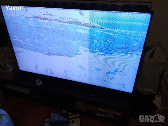 Телевизор QLED SAMSUNG 55 инча, работещ, със забележка, снимка 4 - Телевизори - 53622756