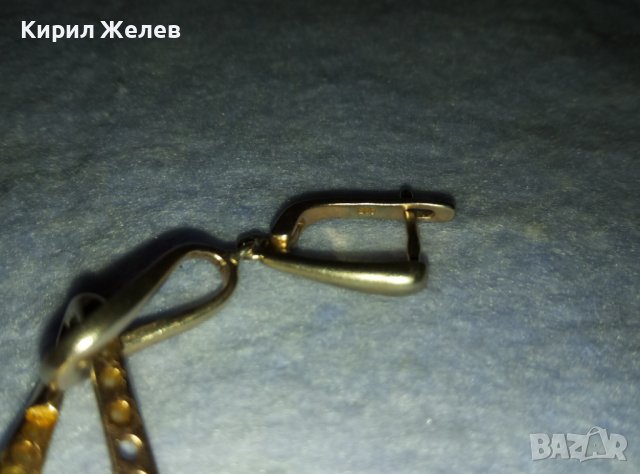 ИЗИСКАНА ДИЗАЙНЕРСКА СРЕБЪРНА с ПОЗЛАТА АРТ ОБЕЦА ПОЗЛАТЕНО СРЕБРО 925 АНГЛИЙСКА ИЗРАБОТКА 39931, снимка 8 - Обеци - 42405283