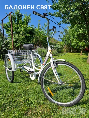 MEGA BRAND намаление и Безплатна Доставка, Семейна Триколка 24 цола, 6 скорости, Голям Кош, снимка 11 - Велосипеди - 51370991