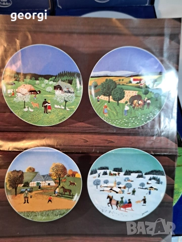 декоративни порцеланови чинии Josef Wahl "Четири сезона" 33/1, снимка 5 - Декорация за дома - 53394575