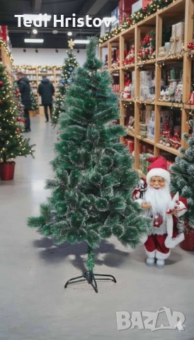 Дядо Коледа + Елха със заскрежени връхчета , снимка 4 - Декорация за дома - 52523990