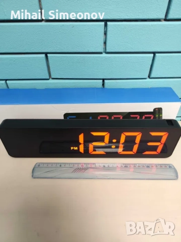 Gym Timer 15" – Дигитален LED стенен часовник с таймер и дистанционно, снимка 5 - Други - 52987063