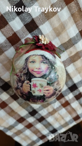 Коледна играчка. Декупаж