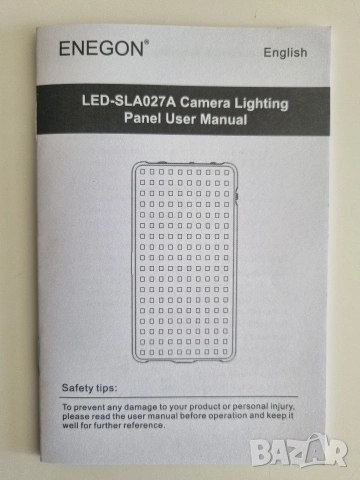 LED лампа ENEGON мини панел за професионални DSLR камери, снимка 4 - Светкавици, студийно осветление - 53744323