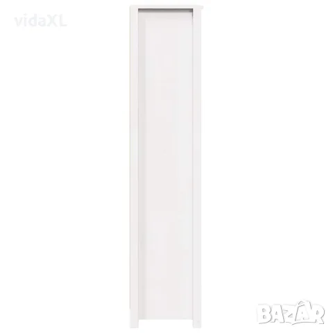 vidaXL Висок шкаф, бял, 80x35x154 см, борово дърво масив, снимка 7 - Бюфети - 56147941
