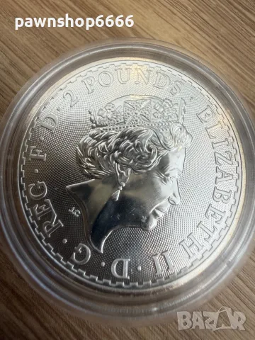 Сребърна инвестиционна монета „Британия“ 2021 (1 oz / 31.1 г, чисто сребро 999), снимка 2 - Нумизматика и бонистика - 56113762