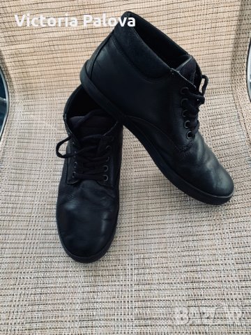 Черни боти TIMBERLAND,естествена кожа, снимка 4 - Дамски боти - 35737332