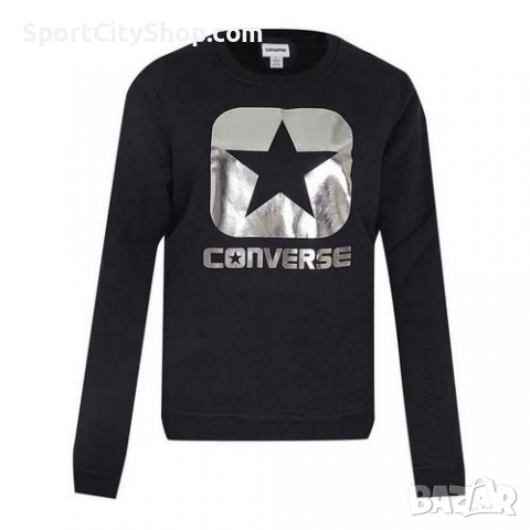 Дамска блуза Converse Metallic Box Logo 10003253-A01, снимка 1 - Суичъри - 36229904