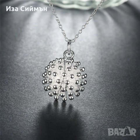 Сребърен комплект обици и колие таралеж, снимка 7 - Бижутерийни комплекти - 34211742