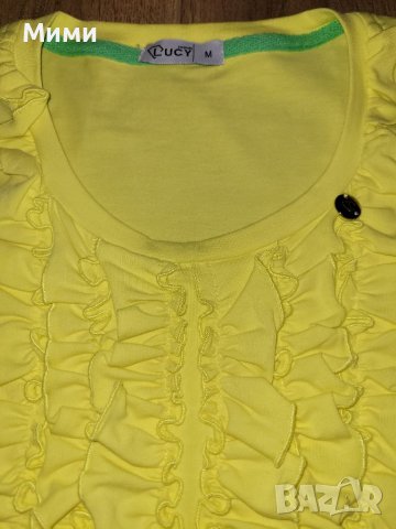 Жълта тениска блузка Lucy, снимка 3 - Тениски - 39310170
